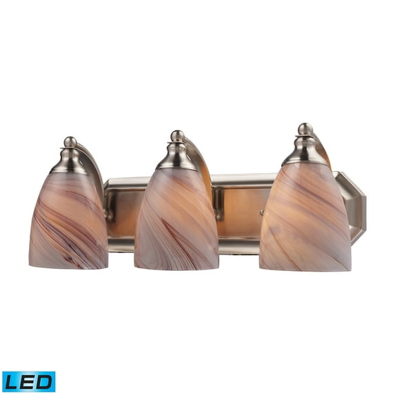 Elk Lighting Bath and Spa 3 Light LED Vanity Light in Satin Nickel
