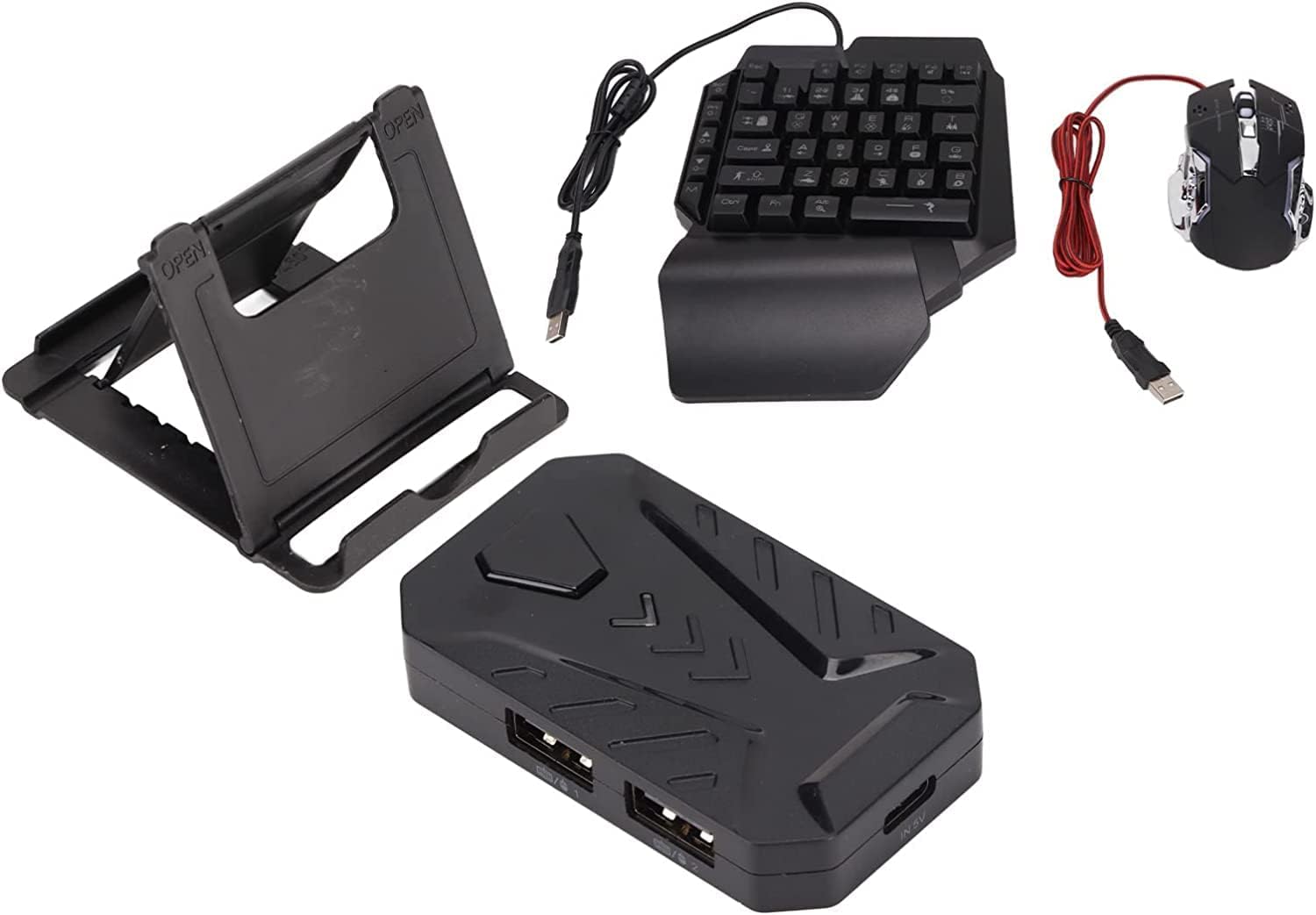 Mix Pro Keyboard and Mouse Adapter, One Handed Keyboard Mouse Combo Set