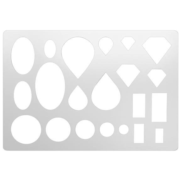 Mix Shape Metal Stencil Cutouts Cutting Stencils Round Rectangle Teardrop Template Stainless Steel Reusable Decorative Stencils Embossing DrawingDIY