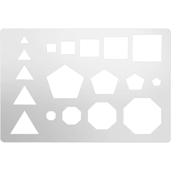 Mix Shape Metal Stencil Cutouts Cutting Stencils Triangle Round Polygon Template Stainless Steel Reusable Stencils Decorative Embossing Drawing for Bracelets Earrings Making Jewelry Craft