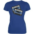 thumbnail image 1 of Mix Tape Memories Cassette Juniors Soft T Shirt Royal MD, 1 of 1