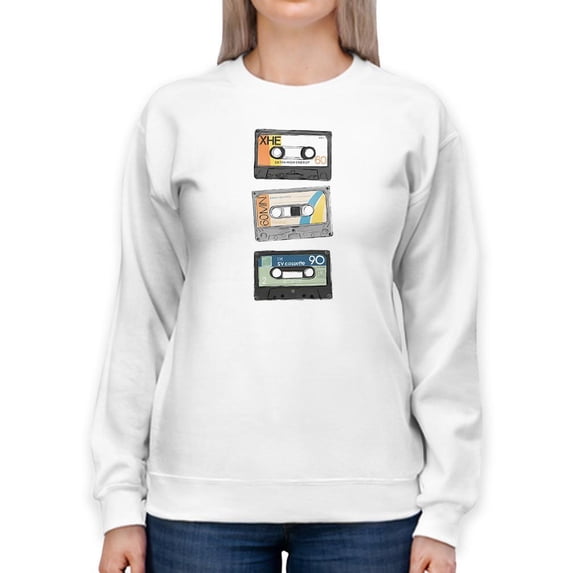 Mix Tape Viii Sweatshirt Women -June Erica Vess Designs, Female 3X-Large