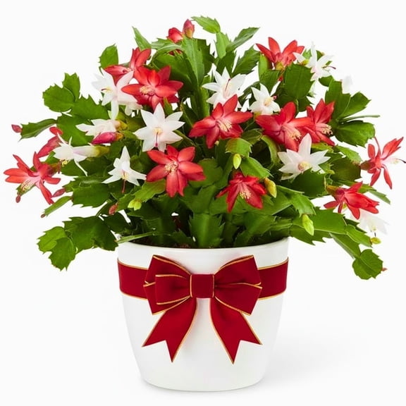 Mix Thanksgiving Cactus Live Plants, Live 6 Inch Plants, Seasonal Winter Flowering Succulents for Hanging Baskets and Containers