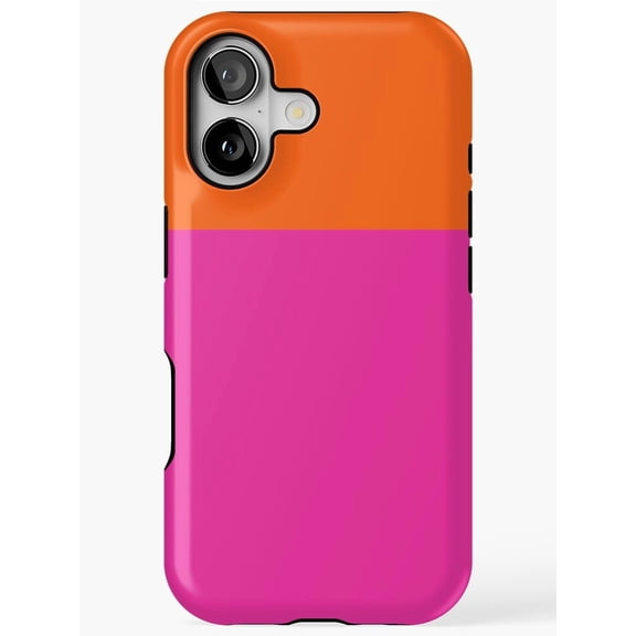 Mix and Match Bold Modern Pink and Orange Color Block Phone Case for iPhone 17 16 15 14 13 12 11 Pro Max
