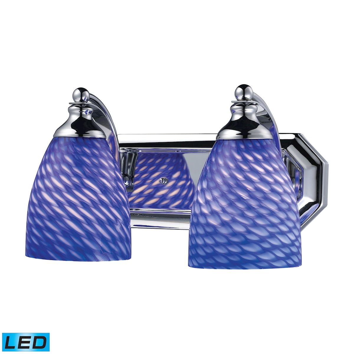 2-Light Vanity Lamp with Sapphire Glass Shade - Walmart.com