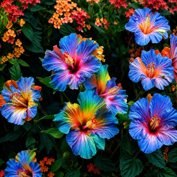 Mix color Hibiscus, easy for Garden,Ideal for Beds Borders, Plant Pots & Planters