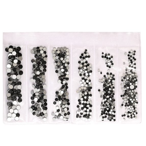 Mix size Rhinestones Mixed Sizes FlatBack Crystal Rhinestones for Crafts Round Glass Gems - style 3
