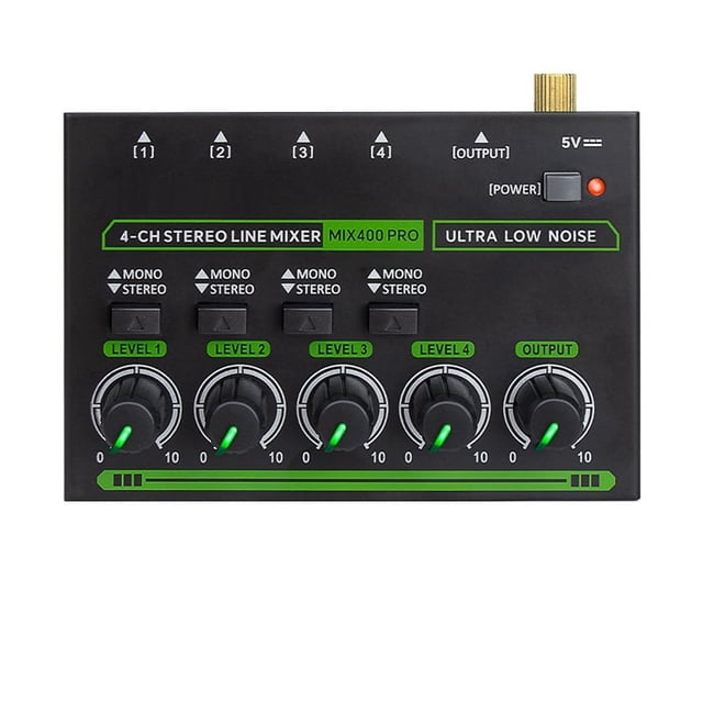 Small Mixer Micro Mix400Pro 4Channel Professional Sound Mixer with RGBLight Mini Audio ...