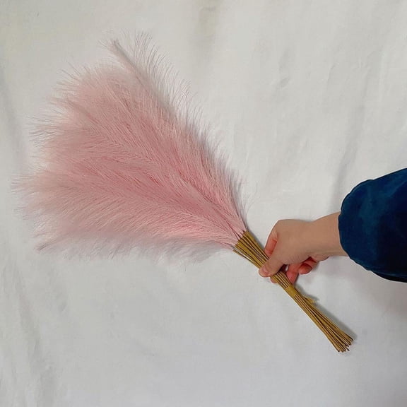 MixMart 10pcs Artificial Pampas Grass Fluffy Plants Bouquet for DIY Wedding Home J8I7
