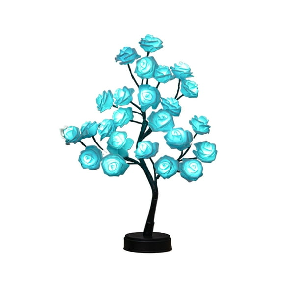 MixMart Forever Rose Tree Lamp USB Operated Colorful 24LED Light Up Flower Tree Night Light Home Decoration Valentine's Day Wedding Birthday Gift