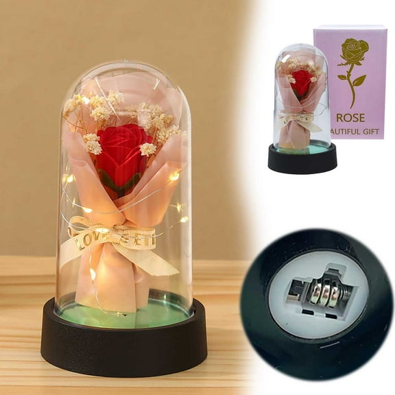 MixMart Preserved Flowers Bouquet, Flowers for Delivery Prime Gifts, for Her, Mom, Wife Suitable for Birthday, Mothers Day, Anniversary, Christmas, Wedding. Flowers for Decoration(Red)