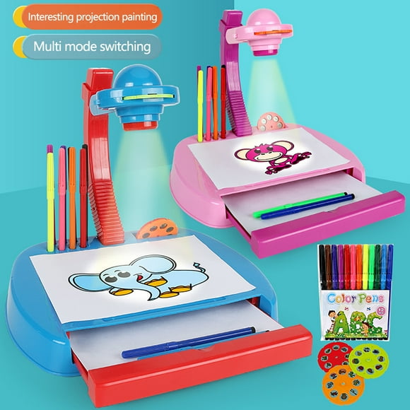 MixMart Projection Drawing for Kids,smart art sketch projector toy,12 Color Brush,Adjustable Pattern Size,Suitable for Children to Learn to Draw and art sketcher