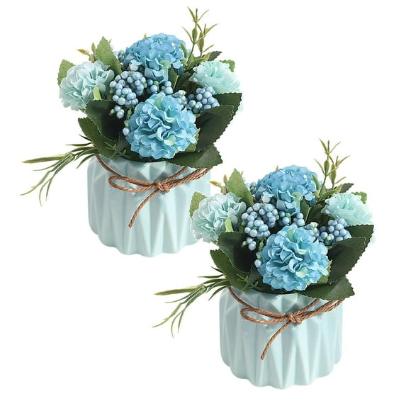 MixMart Simulation Tree Green Succulents Plant Pot Flower Grass Desktop Bonsai Decor