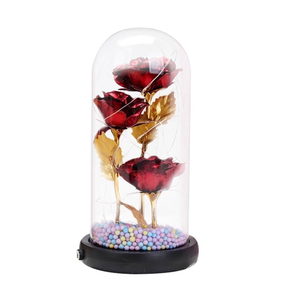 MixMart Valentines Day Colorful LED Rose Forever Preserved Long Stem Rose Artificial Flowers Rainbow Rose Flower Best Gifts for Mother's Day Valentine's Day Girl's Birthday Party Decoration Ornaments