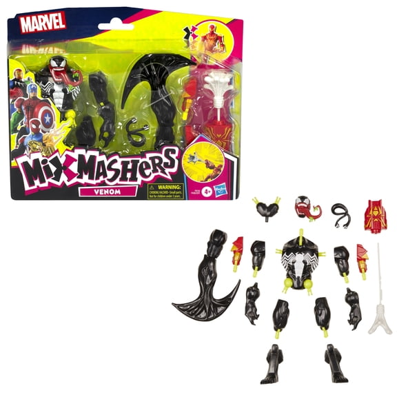 MixMashers Marvel Spider-Man Venom Toy, 5” (12 cm) Avengers Mix-&-Match Deluxe Figure, 4+