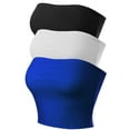 thumbnail image 1 of MixMatchy Women's 3-Pack Causal Strapless Basic Sexy Tube Top, 1 of 1