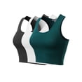 thumbnail image 1 of MixMatchy Women's 3-Pack Cotton Basic Sleeveless Racerback Sports Crop Tank Top, 1 of 5