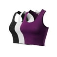 thumbnail image 1 of MixMatchy Women's 3-Pack Cotton Basic Sleeveless Racerback Sports Crop Tank Top, 1 of 1