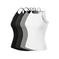 thumbnail image 1 of MixMatchy Women's 4-Pack Simple Casual Basic Active High Neck Ribbed Tank Top, 1 of 2