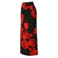 thumbnail image 1 of MixMatchy Women's Basic Foldable High Waist Regular and Plus Size Maxi Skirts, 1 of 1