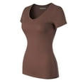 thumbnail image 1 of MixMatchy Women's Basic Solid Multi Colors Fitted Short Sleeve T-Shirt [S-3XL], 1 of 5