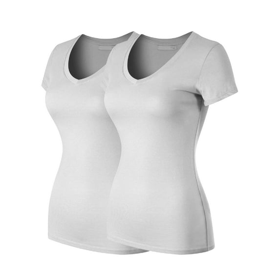 MixMatchy Women's Basic Solid Multi Colors Fitted Short Sleeve T-Shirt [S-3XL]