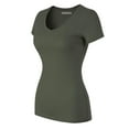 thumbnail image 1 of MixMatchy Women's Basic Solid Multi Colors Fitted Short Sleeve T-Shirt [S-3XL], 1 of 5
