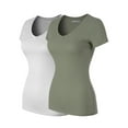 thumbnail image 1 of MixMatchy Women's Basic Solid Multi Colors Fitted Short Sleeve T-Shirt [S-3XL], 1 of 1