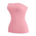 thumbnail image 1 of MixMatchy Women's Basic Solid Stretchy Cotton Long Bandeau Tube Top, 1 of 5