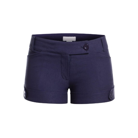 MixMatchy Women's Body Enhancing Comfort Modern City Cuffed Short with Pockets