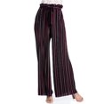 thumbnail image 1 of MixMatchy Women's Breathable Chiffon Fabric Loose Pleated Wide Leg Palazzo Pants with Ribbon Tie Elastic Band, 1 of 4