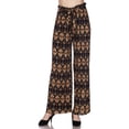 thumbnail image 1 of MixMatchy Women's Breathable Chiffon Fabric Loose Pleated Wide Leg Palazzo Pants with Ribbon Tie Elastic Band, 1 of 4
