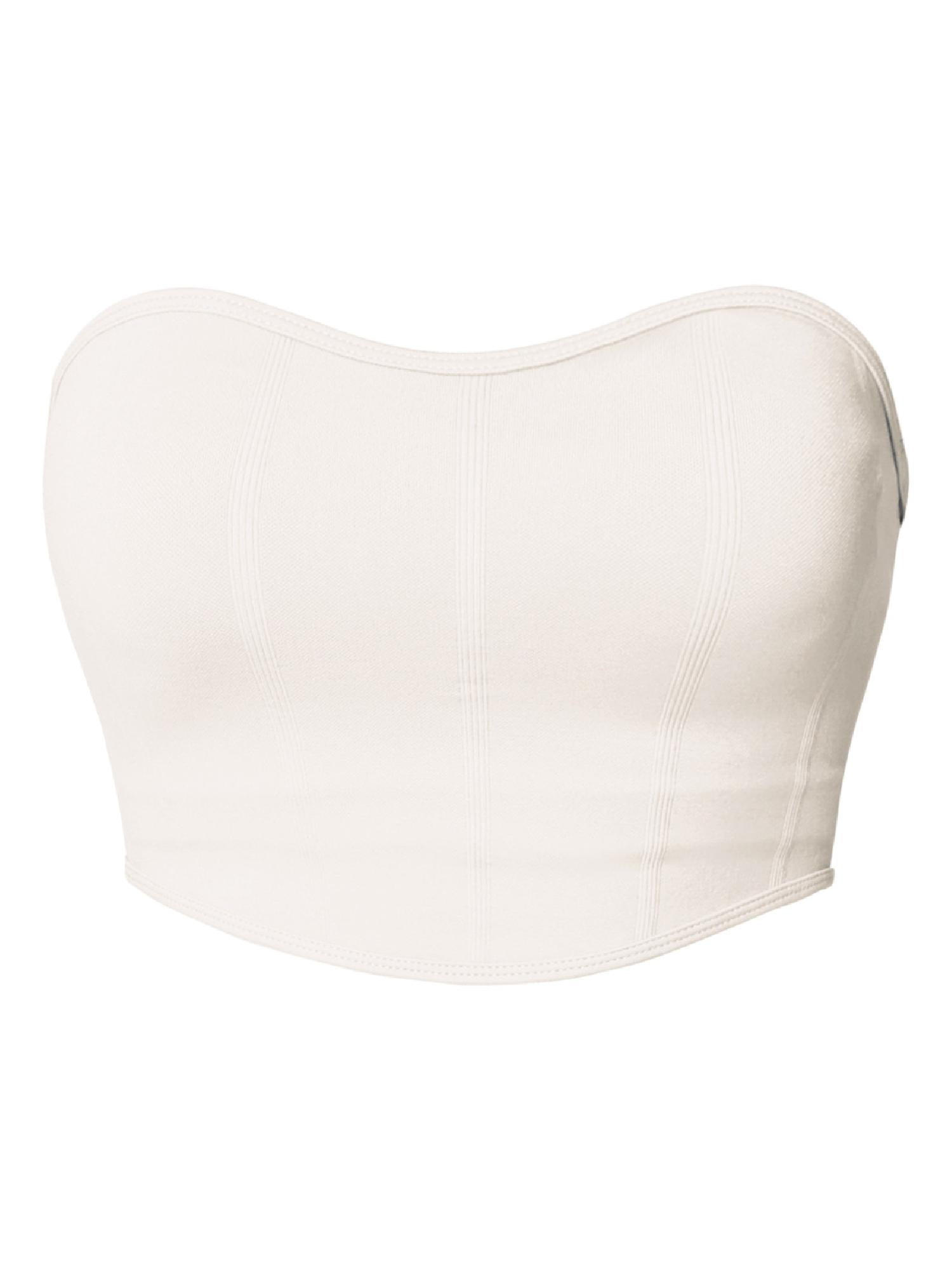Colysmo Sexy Strapless Strechable Women Suede Bustier Bandeau Crop Top Tank Top Autumn Winter Spring Tube