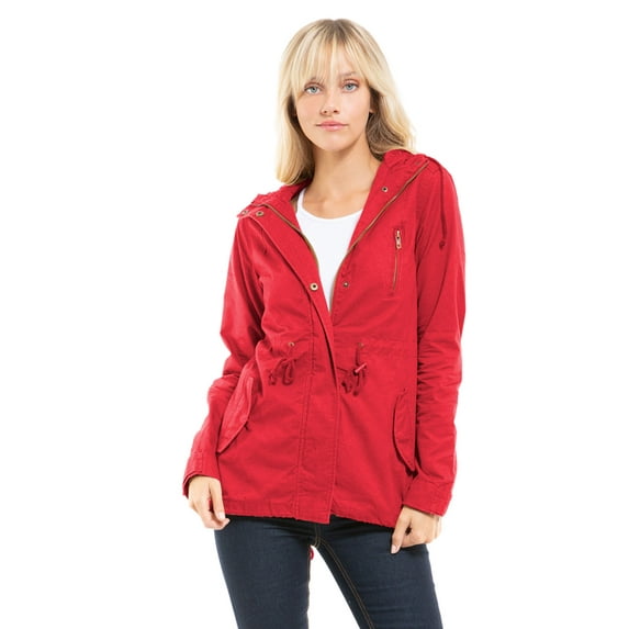 MixMatchy Women's Casual Lightweight Military Safari Anorak Utility Jacket