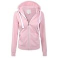 thumbnail image 1 of MixMatchy Women's Casual Long Sleeve French Terry Full Zip-UP Hoodie Sweatshirt, 1 of 4