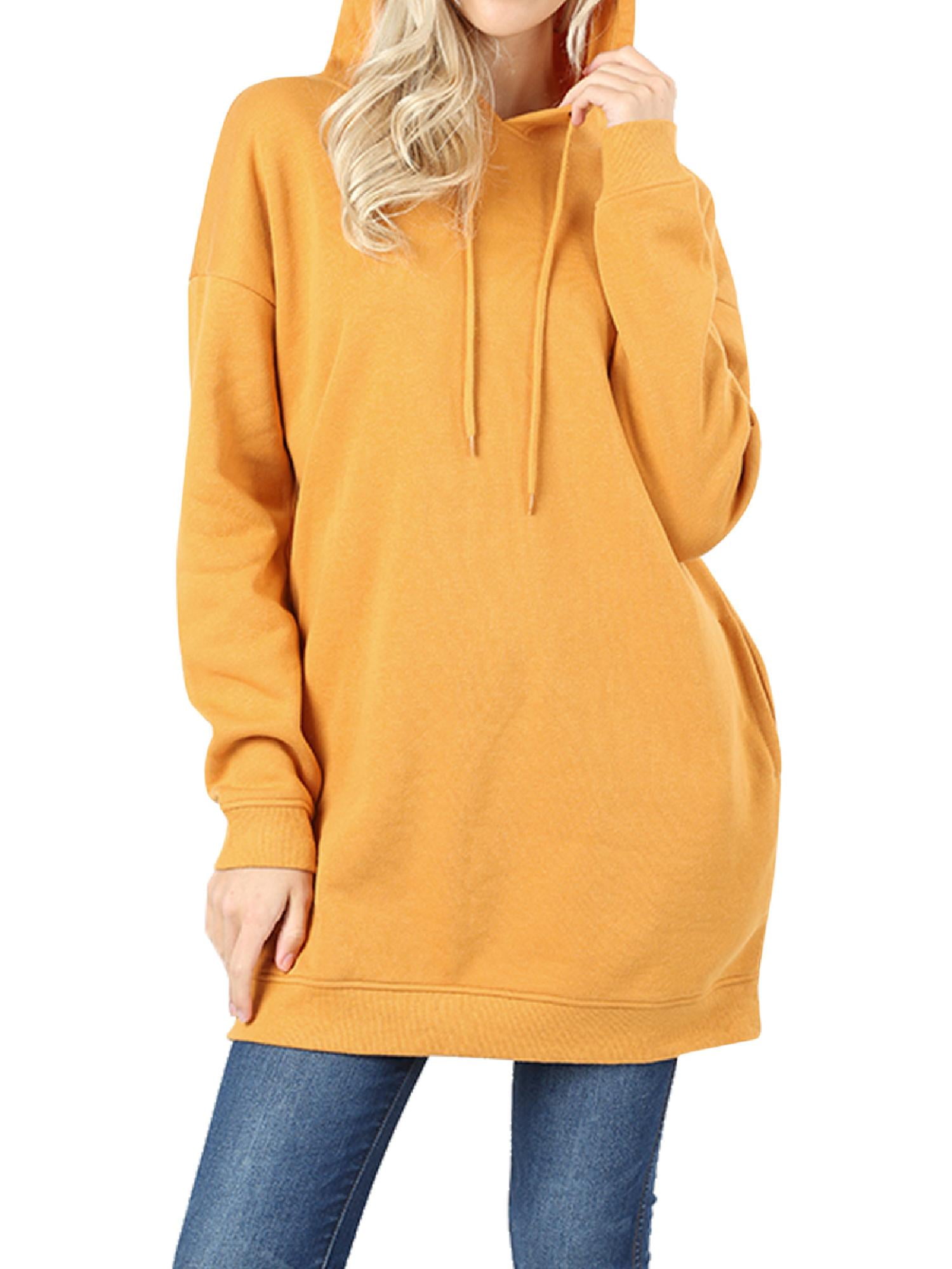 MixMatchy Women's Casual Oversized Long Sleeve Fleece Hoodie Sweatshirts Loose Hooded Pullover Tunic (S~3X)