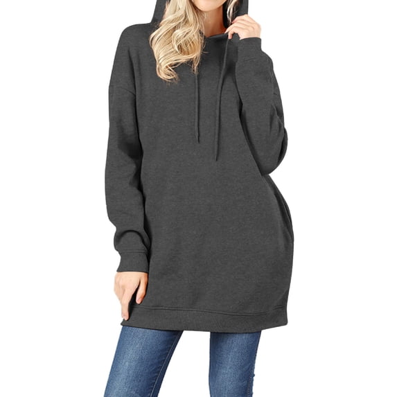 MixMatchy Women's Casual Oversized Long Sleeve Fleece Hoodie Sweatshirts Loose Hooded Pullover Tunic (S~3X)
