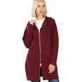 thumbnail image 1 of MixMatchy Women's Casual Oversized Loose Fit Long Sleeve Zip Up Pullover Hoodie Tunic Sweatshirt Jacket (S-3X), 1 of 1