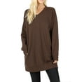thumbnail image 1 of MixMatchy Women's Casual Oversized V-Neck Sweatshirts Loose Fit Pullover Tunic, 1 of 11