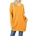 thumbnail image 1 of MixMatchy Women's Casual Oversized V-Neck Sweatshirts Loose Fit Pullover Tunic, 1 of 1