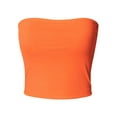 thumbnail image 1 of MixMatchy Women's Casual Strapless Basic Sexy Ribbed Crop Tube Top, 1 of 4