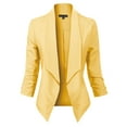 thumbnail image 1 of MixMatchy Women's Casual Work Solid Open Front 3/4 Sleeve Blazer Jacket with Plus Size, 1 of 4