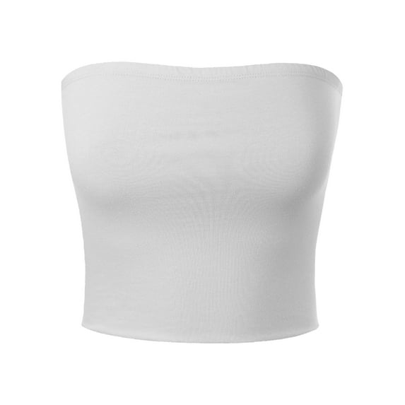 MixMatchy Women's Causal Strapless Basic Sexy Tube Top