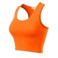 thumbnail image 1 of MixMatchy Women's Cotton Basic Sleeveless Racerback Sports Crop Tank Top, 1 of 4
