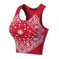 thumbnail image 1 of MixMatchy Women's Cotton Basic Sleeveless Racerback Sports Crop Tank Top, 1 of 4