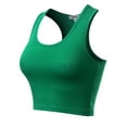 thumbnail image 1 of MixMatchy Women's Cotton Basic Sleeveless Racerback Sports Crop Tank Top, 1 of 4