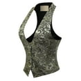 thumbnail image 1 of MixMatchy Women's Economy Dressy 3 Button Versatile Racerback Tuxedo Suit Vest Waistcoat, 1 of 5