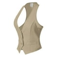 thumbnail image 1 of MixMatchy Women's Economy Dressy 3 Button Versatile Racerback Tuxedo Suit Vest Waistcoat, 1 of 5