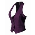 thumbnail image 1 of MixMatchy Women's Economy Dressy 3 Button Versatile Racerback Tuxedo Suit Vest Waistcoat, 1 of 5