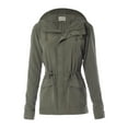 thumbnail image 1 of MixMatchy Women's Faux Suede Lightweight Anorak Utility Hoodie Jacket, 1 of 6